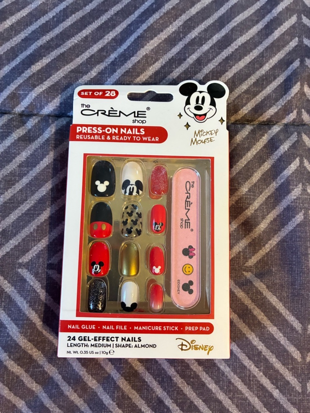 the Crème Shop x Disney Mickey Mouse Red & Black Press-On Nails